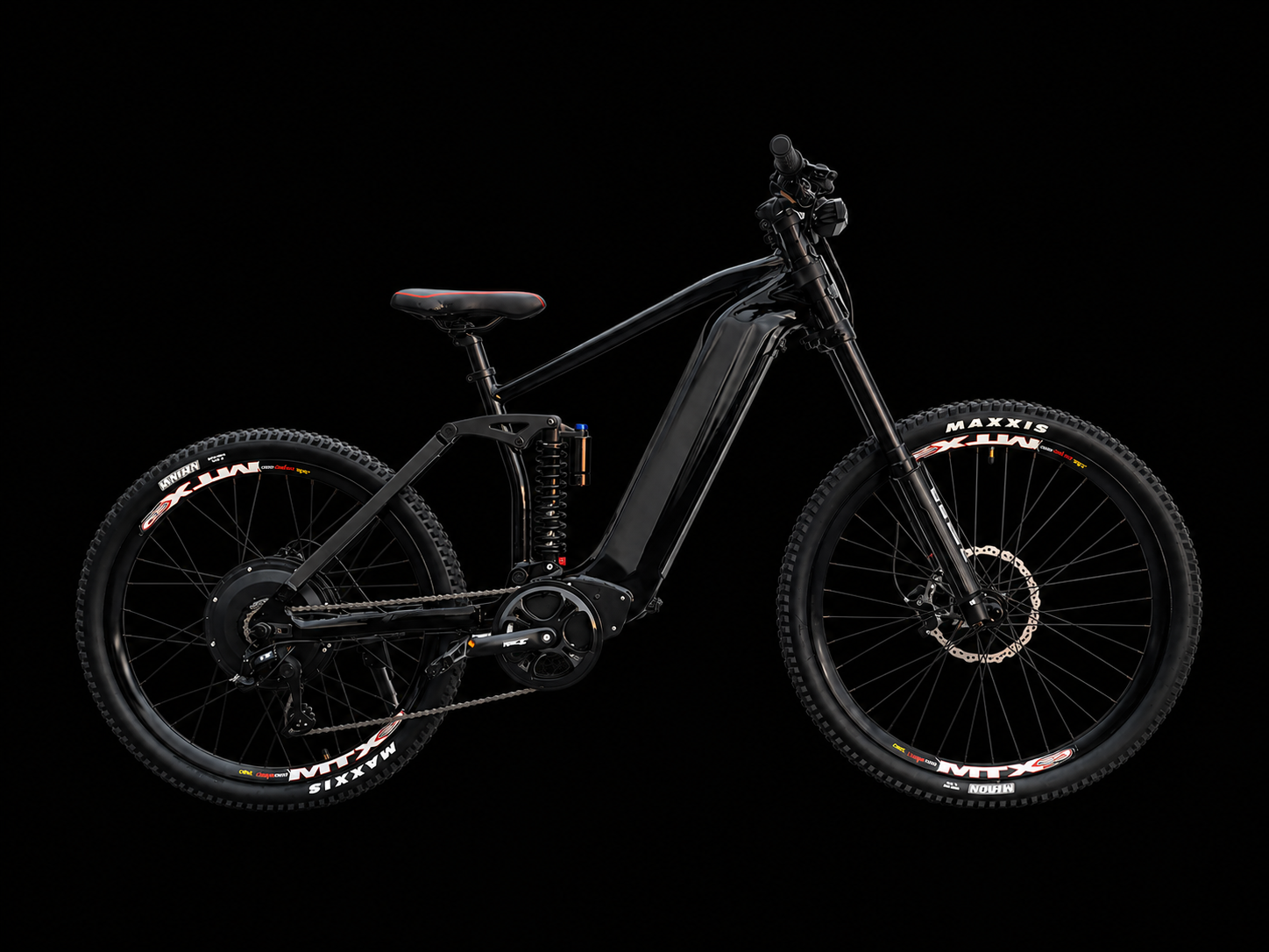 STASIS Enduro de profil avec annotations techniques